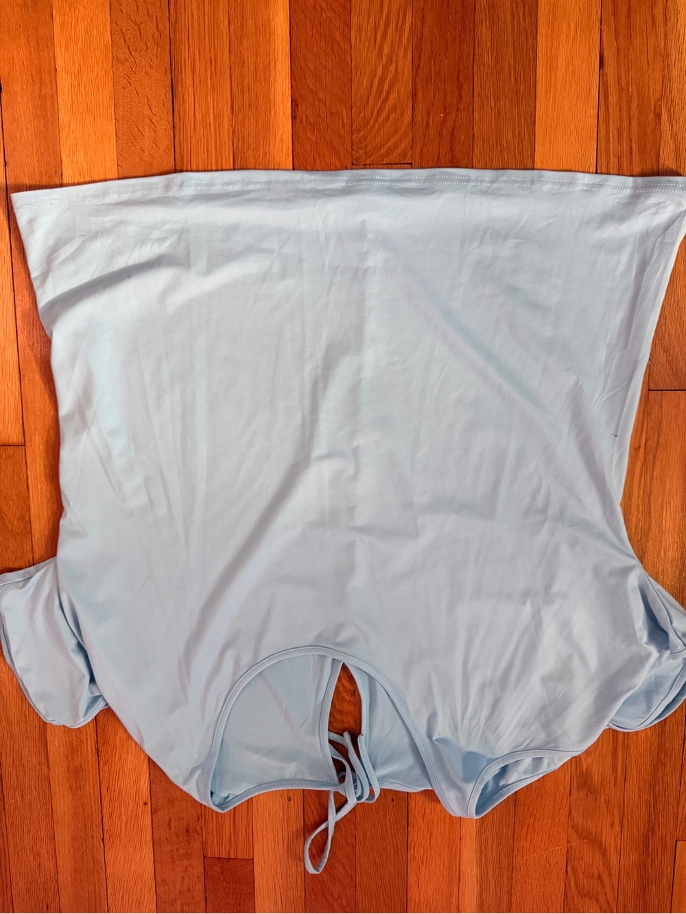 Uniqlo Light Blue Women's Short Sleeve Tee with Back Tie